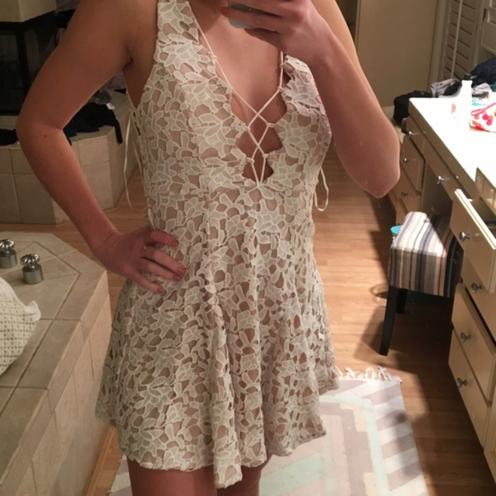 Lace up dress